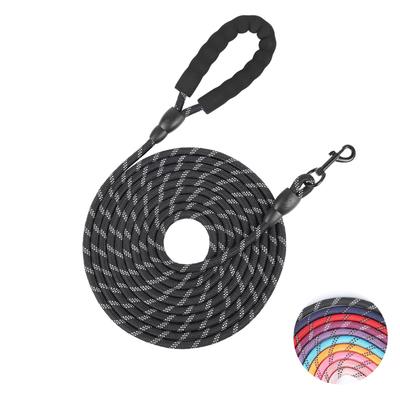 YYKSYDPT Long Leash Ideal for Large and Medium Long Dog Leash with Comfortable Handle and Reflective Strips 20m, Dogs, Tangle-Free (Black, 20M)