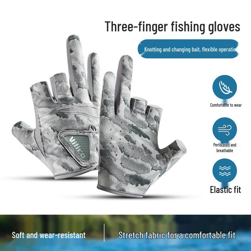 Three Dolphins RWN 3-Finger Lure Fishing Gloves