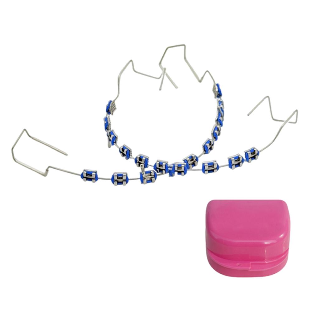 New Metal Wires Bracket Dental Fake Braces With/no Storage Box Colored Dental Decor Braces Dental Fashion Decoration Dental Tool