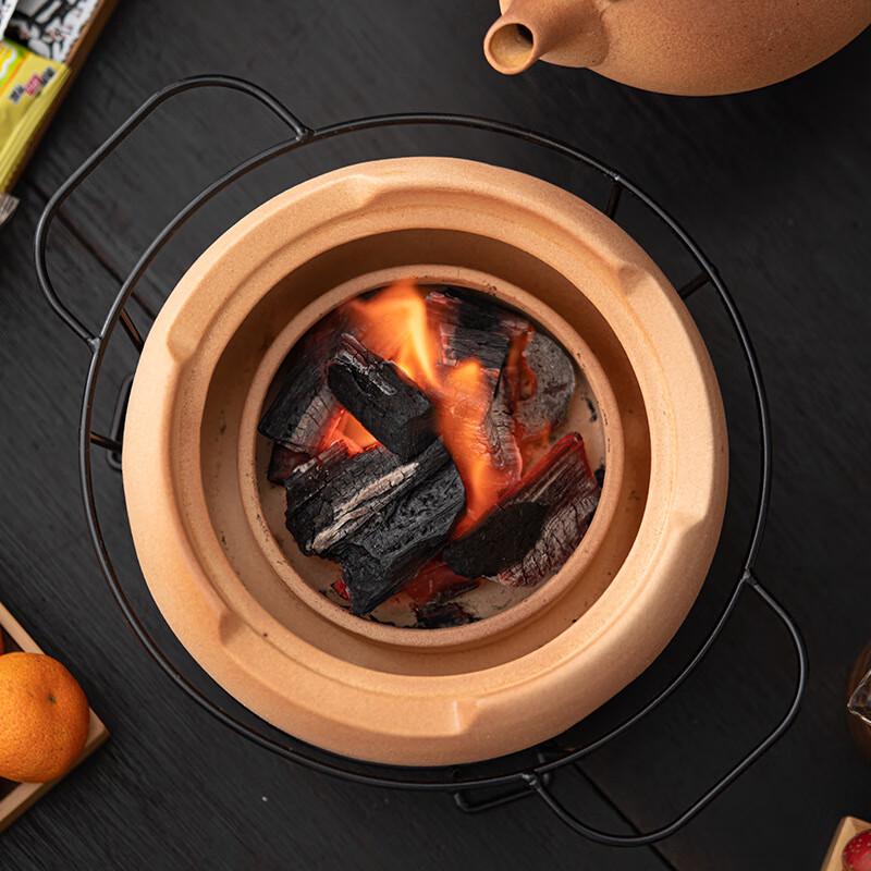 Shangqi Rustic Ceramic Teapot for Charcoal Brewing
