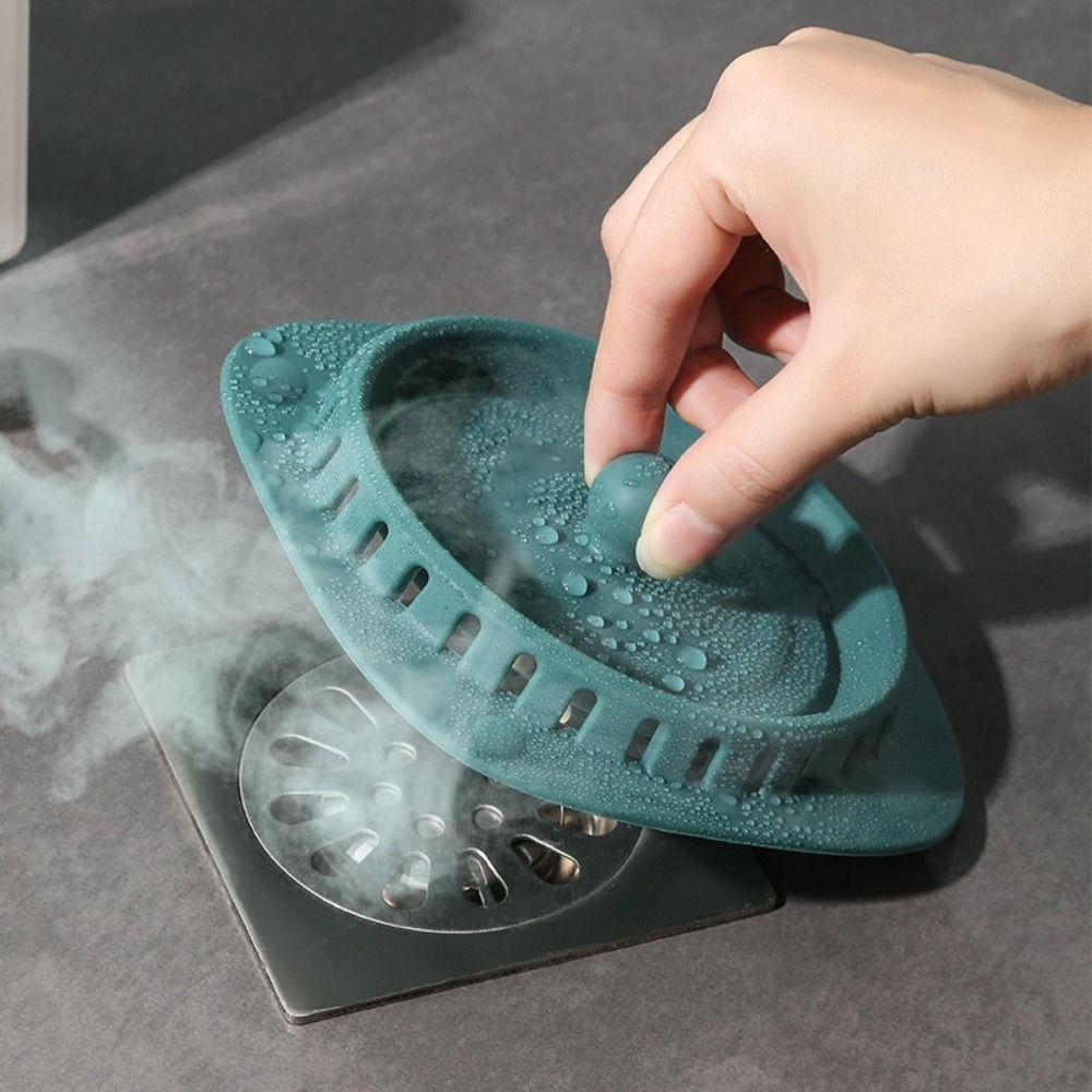 Anti-odor Kitchen Sink Filter Press Type Hair Catcher Stopper Portable Sewer Anti-Clogging