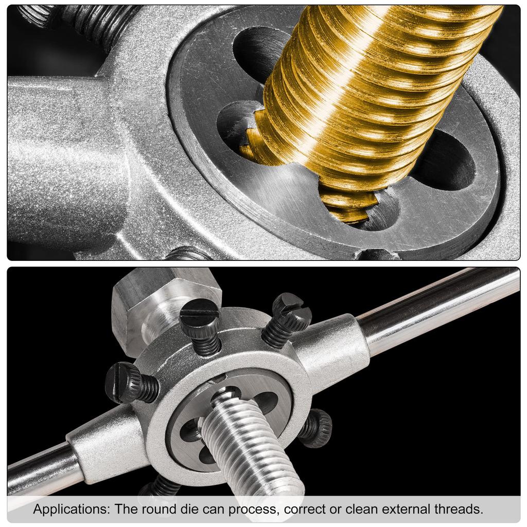 uxcell Round Cutting Dies Thread Cutting Dies M16 X Metric Machine Thread Right Hand Alloy Steel 1.5