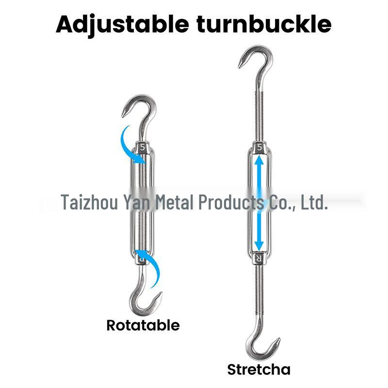 304 Stainless Steel Sunshade Sail Accessories: Diamond Buckle Tensioner