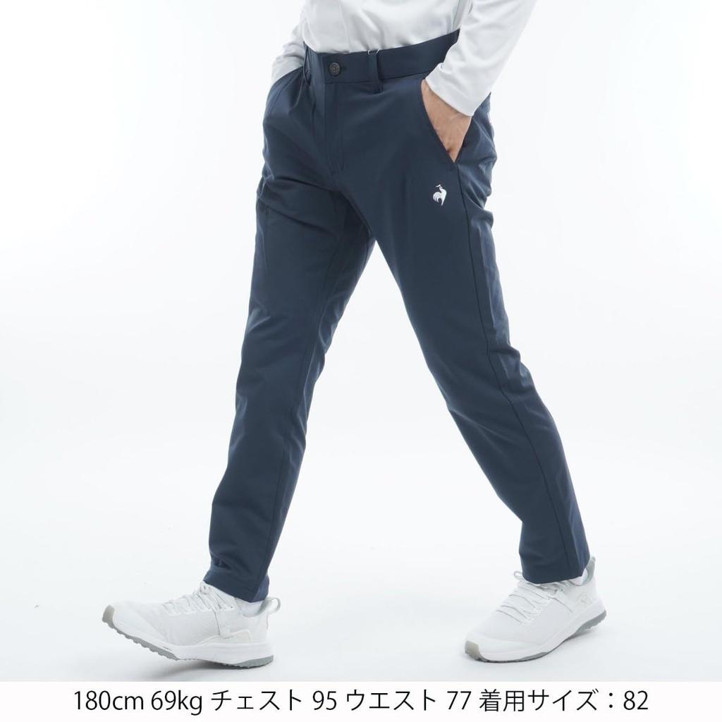 Coq Sportif Golf Pants Tapered Sweat Absorbent Quick Drying UVCUT Simple Golf LG4FLP50M NV00 [Le Golf] [Stretch Forcer] Quarter-length Men's (Navy)