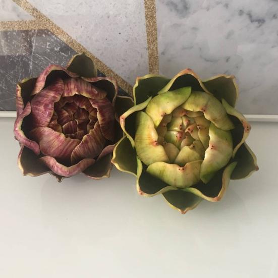 Artificial Artichoke Decoration Realistic Fake Vegetables Fruits Faux Artichoke Bowl Filler for Kitchen Home