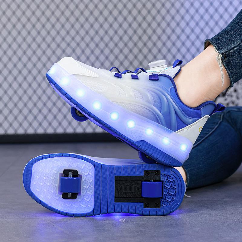 Boys Girls Glowing Sports Luminous Sneakers Skateboard Shoe