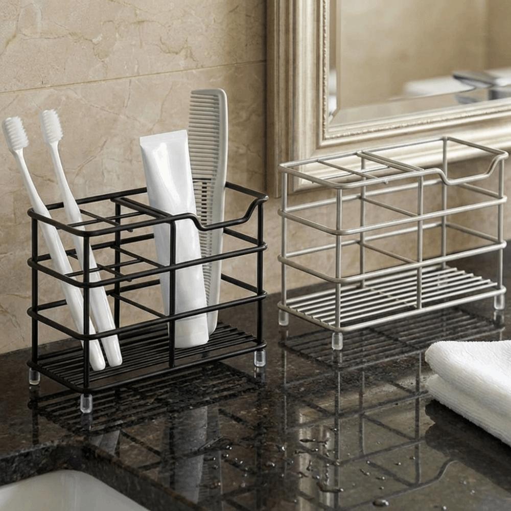Rutschfester Metall-Zahnbürstenhalter Rostfreies Make-up-Pinsel-Aufbewahrungsregal Küche