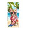 Cat Print Hawaiian Beach Towel Unisex Absorbent Portable For Beach Pool Gym Camping Diving Surfing Summer Essential Gift