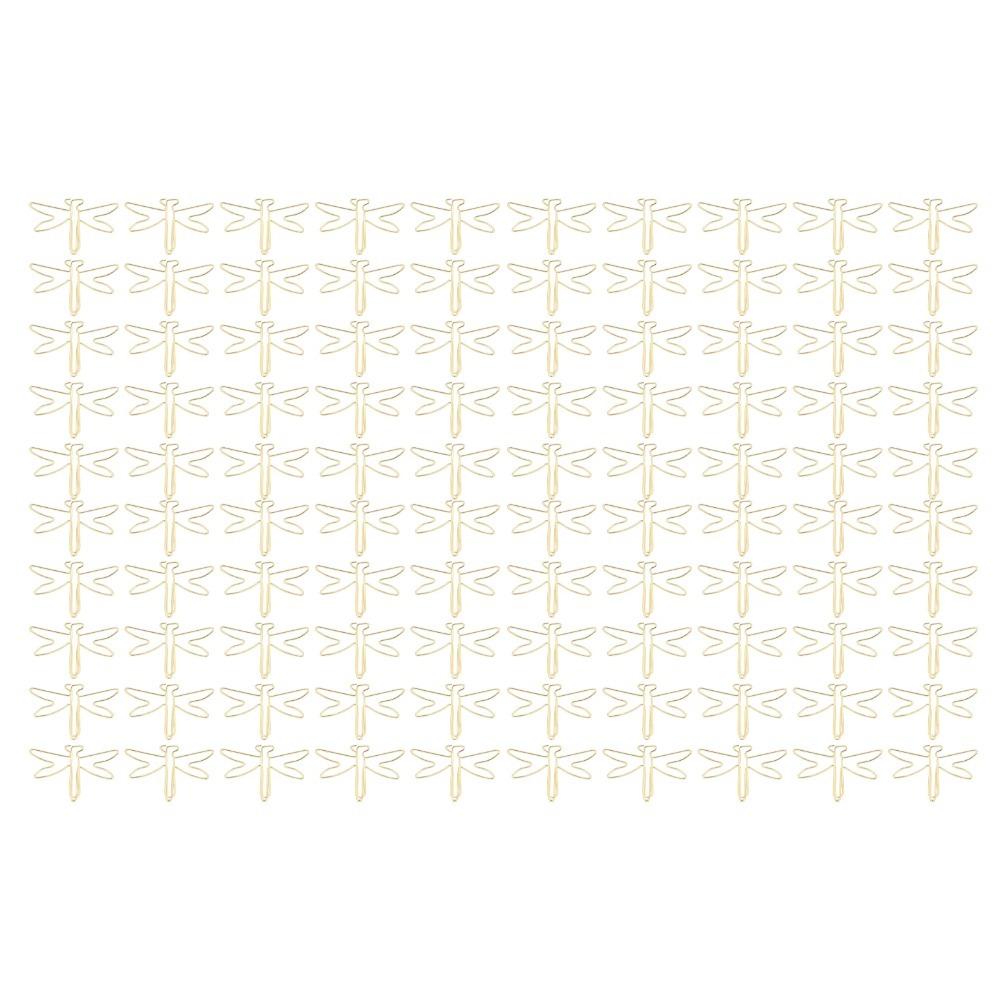 

100Pcs Gold Large Cute Paperclips Electroplating Metal Jumbo Wide Paper Clips Ticket Holding 100Pcs