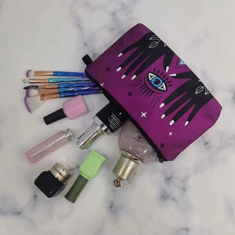 1Pc Evil Eyes Printed Makeup Bag Portable Women Travel Storage Bag Cosmetic Bag Waterproof Toiletry Organize Cosmetic Bag