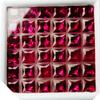 14 PIEZAS RUBÍ ROJO NATURAL 5x5 mm Gema Suelta CUADRADA CERTIFICADA Lote