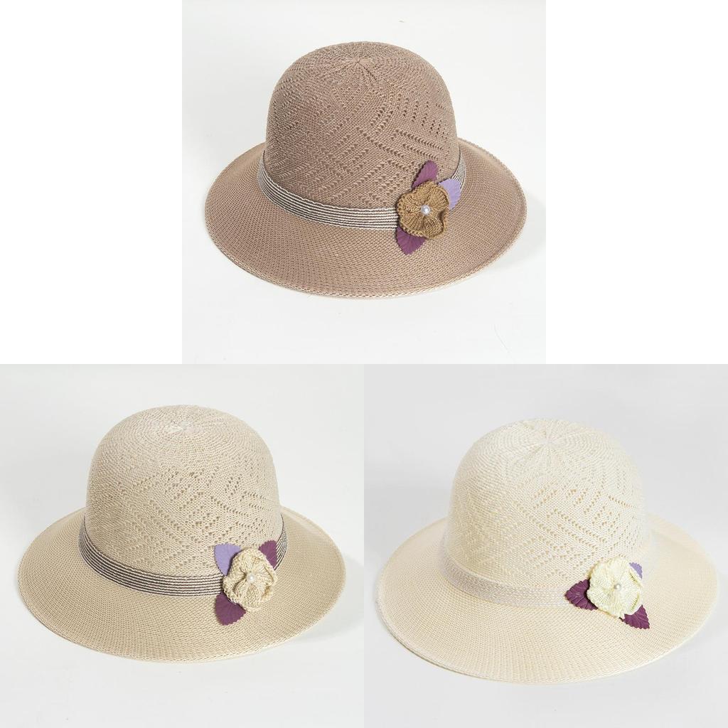 Mint Flower Summer Hat With Wide Brim For Women Sun Protection And Breathability