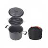 double Compartment Steaming Pot Hard Anodized Outdoor Steamer Set Coated Portable Cooking