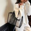 Set Borsa a Spalla Trasparente Estiva Calda 2026 Per Donna 2-IN-1 PVC Strisciato Borsa da Shopping Grande Capacità Borsa da Viaggio da Spiaggia
