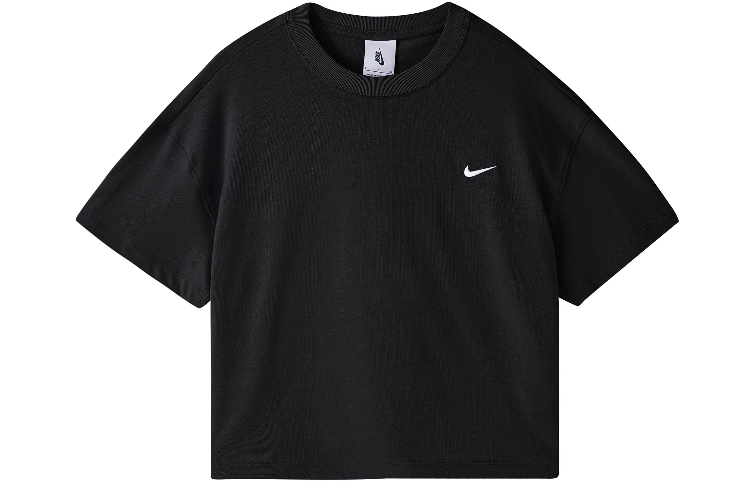 Nike Crop Tops Women s Black Crew Neck Moderate DA0324-010 XXS