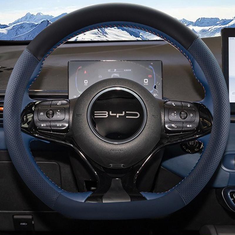 Car Steering Wheel Cover Wrap for BYD DOLPHIN MINI Braid On Steering-Wheel Cover Holder Handbar Protector Auto Cute Accessories