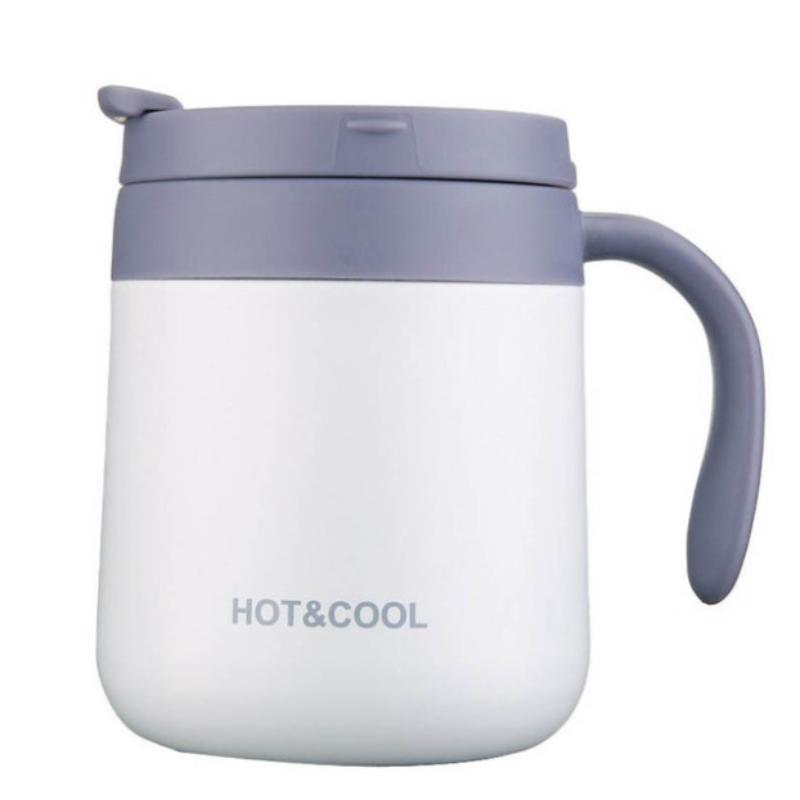 Thermosbecher mit großem Fassungsvermögen, 500 ml, Isolierflaschen, tragbarer Thermosbecher aus Edelstahl, Wasserflasche, Reise-Teebecher, Büro-Thermosbecher