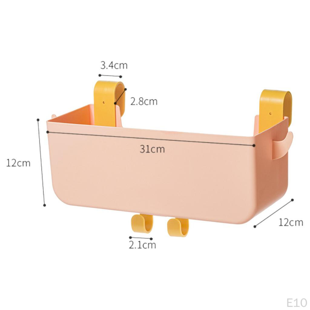 Bedside Hanging Storage Organizer with Hooks for Dorm Room Essentials