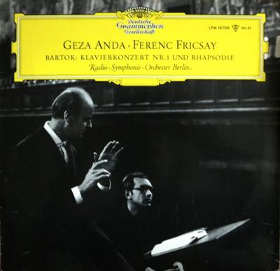 LP Record BLA BARTK  GZA ANDA  FERENC FR  Klavierkonzert Nr. 1 Und Rhapsodie LPM18708 Deutsche Grammo 1961 Germany Classical Used