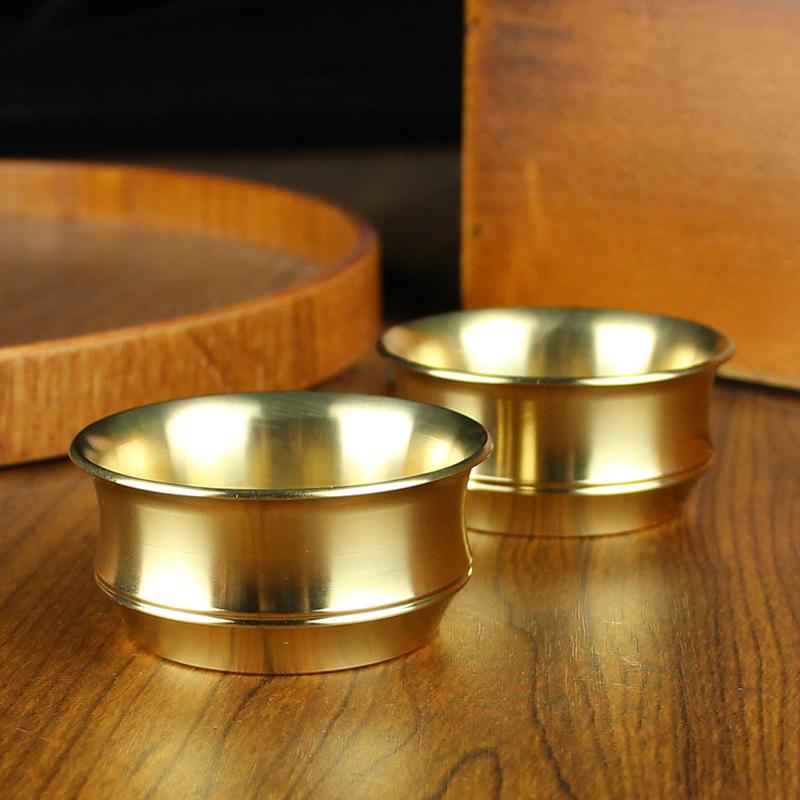 Brass Koi Small Water Cup Office Tea Set Tea Ceremony Home Water Supply Cup Pure Copper Copper Metal Crafts Wine Cup