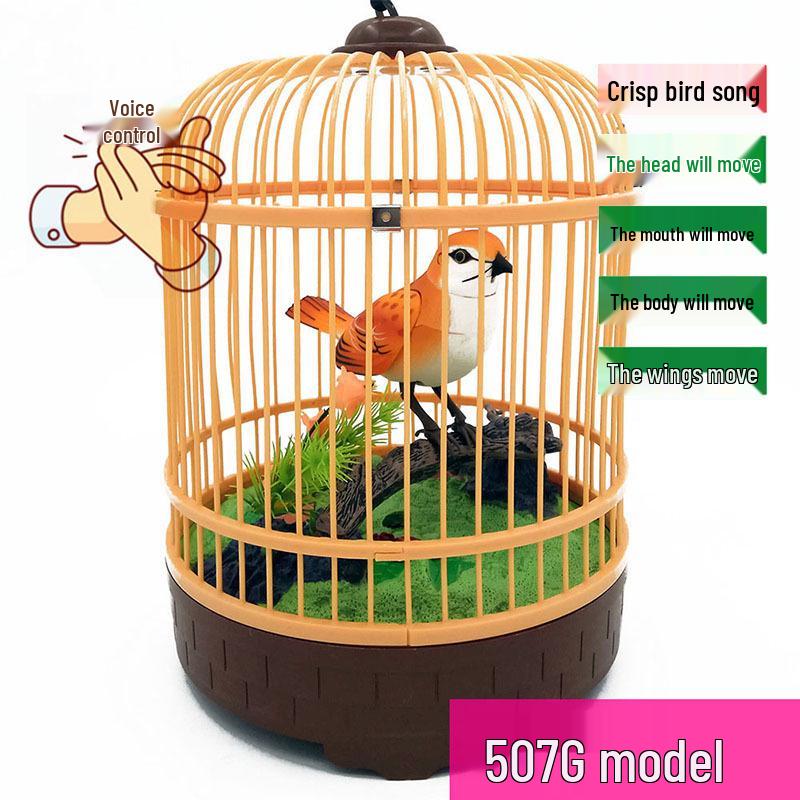 Hlasově ovládaná elektrická hračka Malý ptáček se simulací pohybu a zvuku aktivovaná indukcí