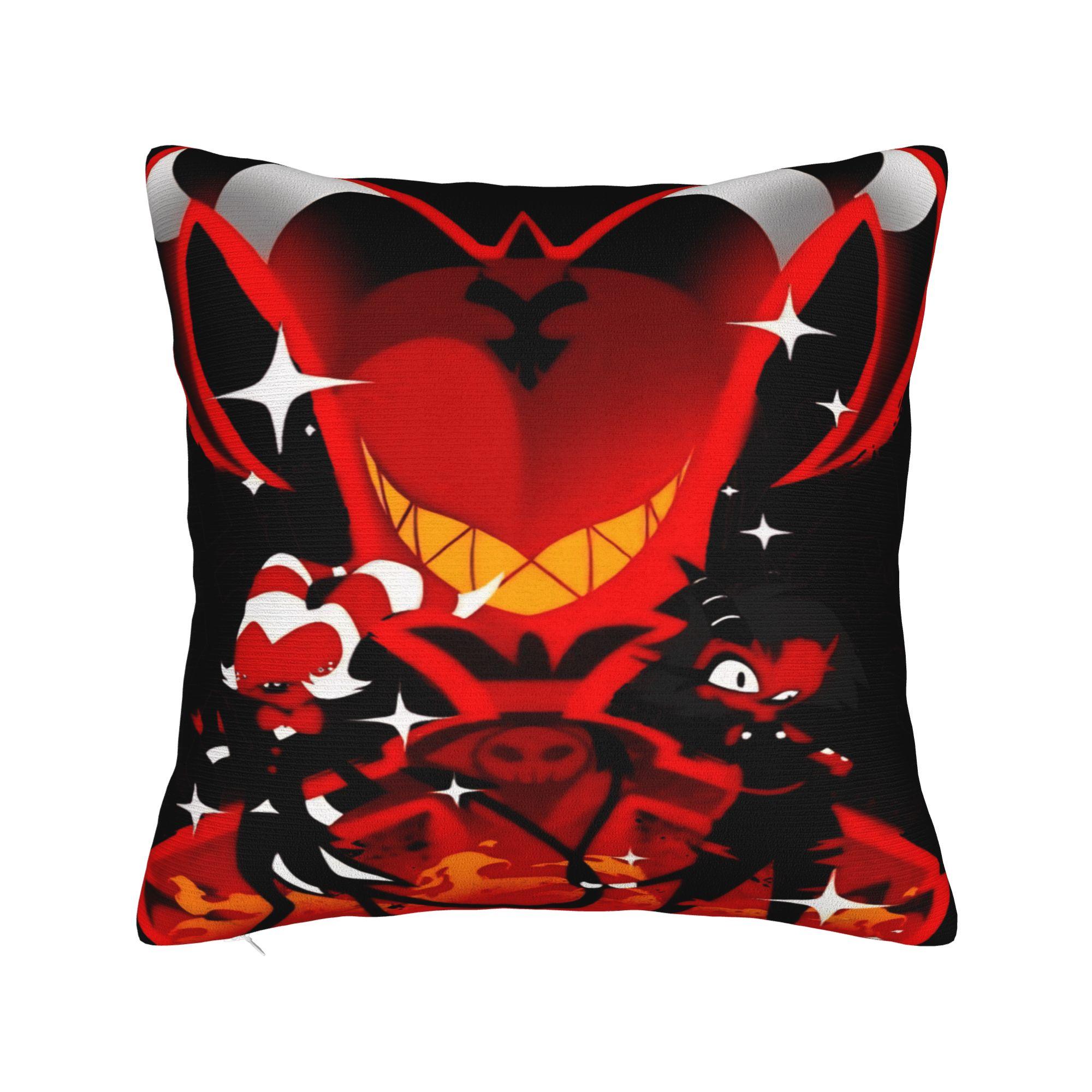 Pillow Cover H-Helluva B-Boss  Vintage Pillow Case For Sofa Home Decoration Pillowcases 12x12Inch