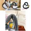 Penguin Plush Tote Bag For Girls With Soft Faux Fur And Zipper Interior