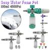 100ml Soap Water Foam Pot with 5 Nozzle Transparent 4500Psi Adjustable Car Wash Foam Sprayer for Cleaning Cars SUVs