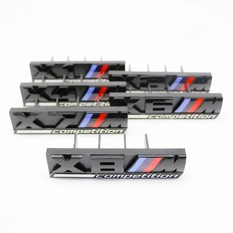 For BMW XM2 XM3 XM4 X5M XM6 M7 F48 G01 E84 E83 F39 F10 F30 G11 Exterior Accessories 3D ABS M Car Front Grille Badge Sticker