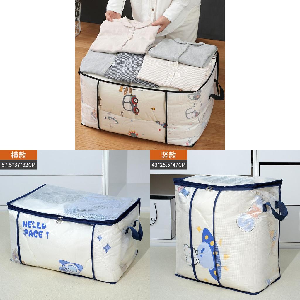 Transparent Packing Storage Bag For Clothes And Bedding With Sealing Function In Modern Style