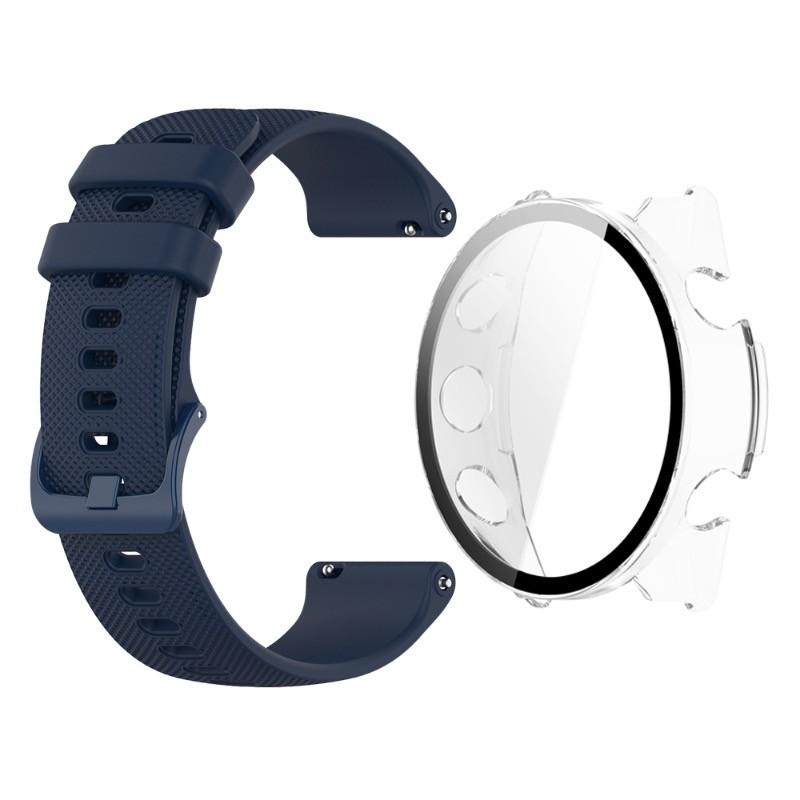 Watch Band with PC Case for Garmin Forerunner 970 Forerunner 570 42mm 47mm Silicone Strap Bracelet