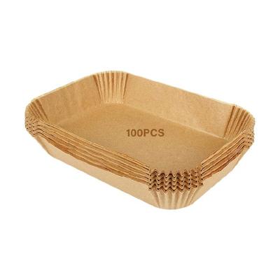 100 szt. Jednorazowe wkładki z papieru pergaminowego do frytkownic powietrznych Nieprzywierający papier do pieczenia do piekarnika i mikrofalówki Niezbędne do gotowania w kuchni