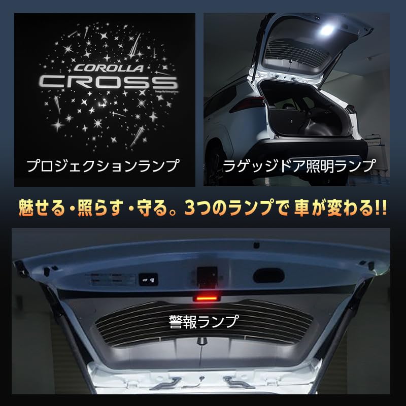 Enlarge Trading Luggage Door Light Kit for Toyota Corolla Cross Z(2023+)Logo Projection & Red Warning LED Power Back Door TypeMade for Safety & Style