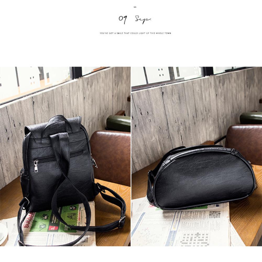 Женский рюкзак из мягкой кожи большой вместимости — фото 9