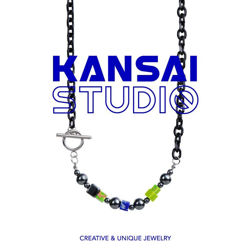 

Kansai Гематитовая Пара Изысканный Блок Chain length 52cm