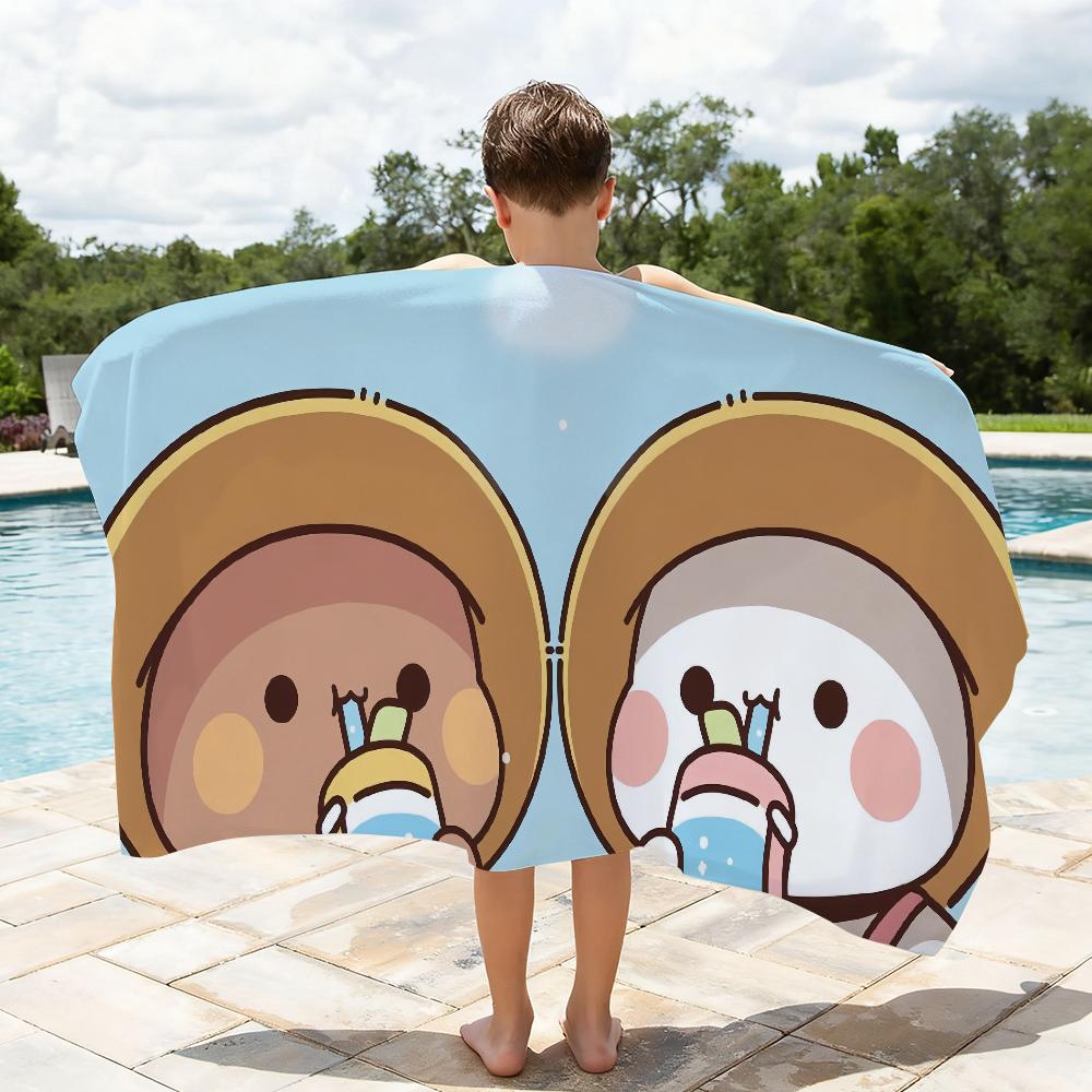 Cartoon BuBU Dudu Kawaii Towel Soft Lightweight Anti-Sand Large Beach Towel Quick-Drying Bath Sports Family