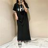Korean Loose Slimming Plus Size T-Shirt Dress - Women's Versatile Summer 2025 Long Dress