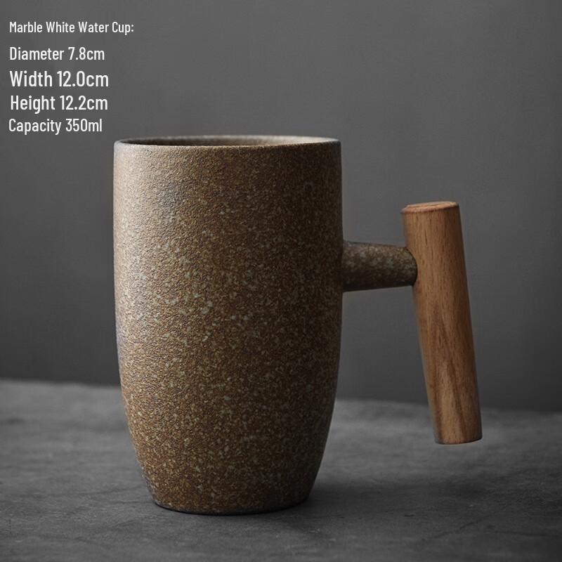 

Shangqi Japanese Kiln Glaze Ceramic Coffee Mug with Wooden Handle