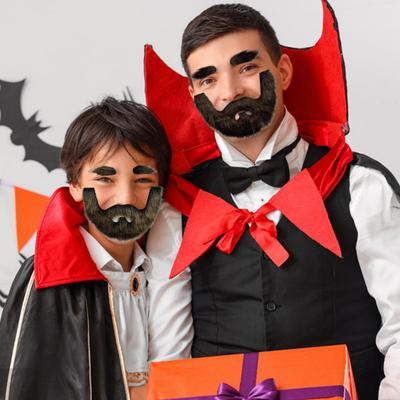 Zestaw sztucznych wąsów i brwi Samoprzylepny sztuczny dodatek do stroju z brodą Cosplay Prop na scenę teatru maskaradowego