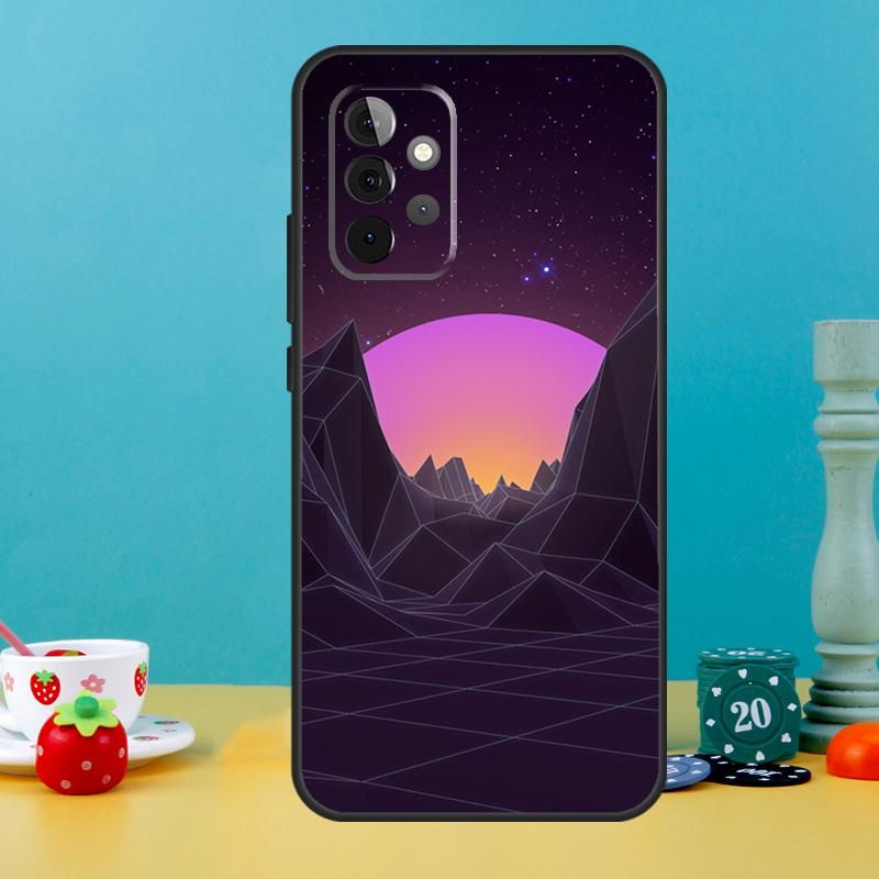 80S Vaporwave Retro Synthwave Sunset Case For Samsung Galaxy A15 A16 A05 A26 A36 A56 A52 A53 A33 A13 A34 A54 A14 A35 A55 A22 A32