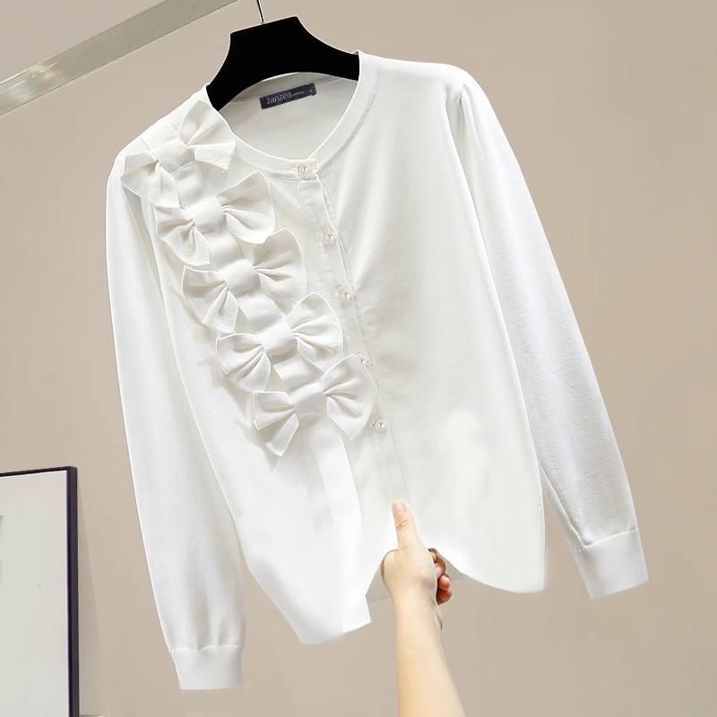 

ZANZEA Женская мода с круглым вырезом и длинным рукавом Футболки L белый