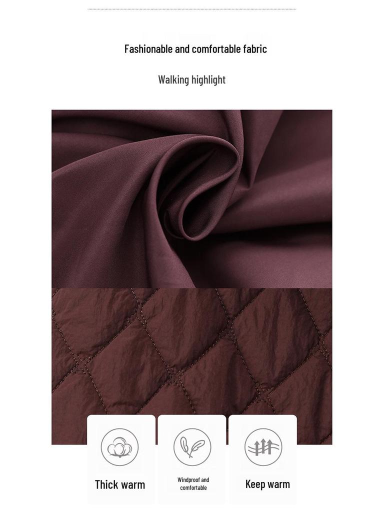 Women's Lightweight Quilted Cotton Jacket - 2024 Autumn/Winter Fashion for Middle-Aged & Elderly
