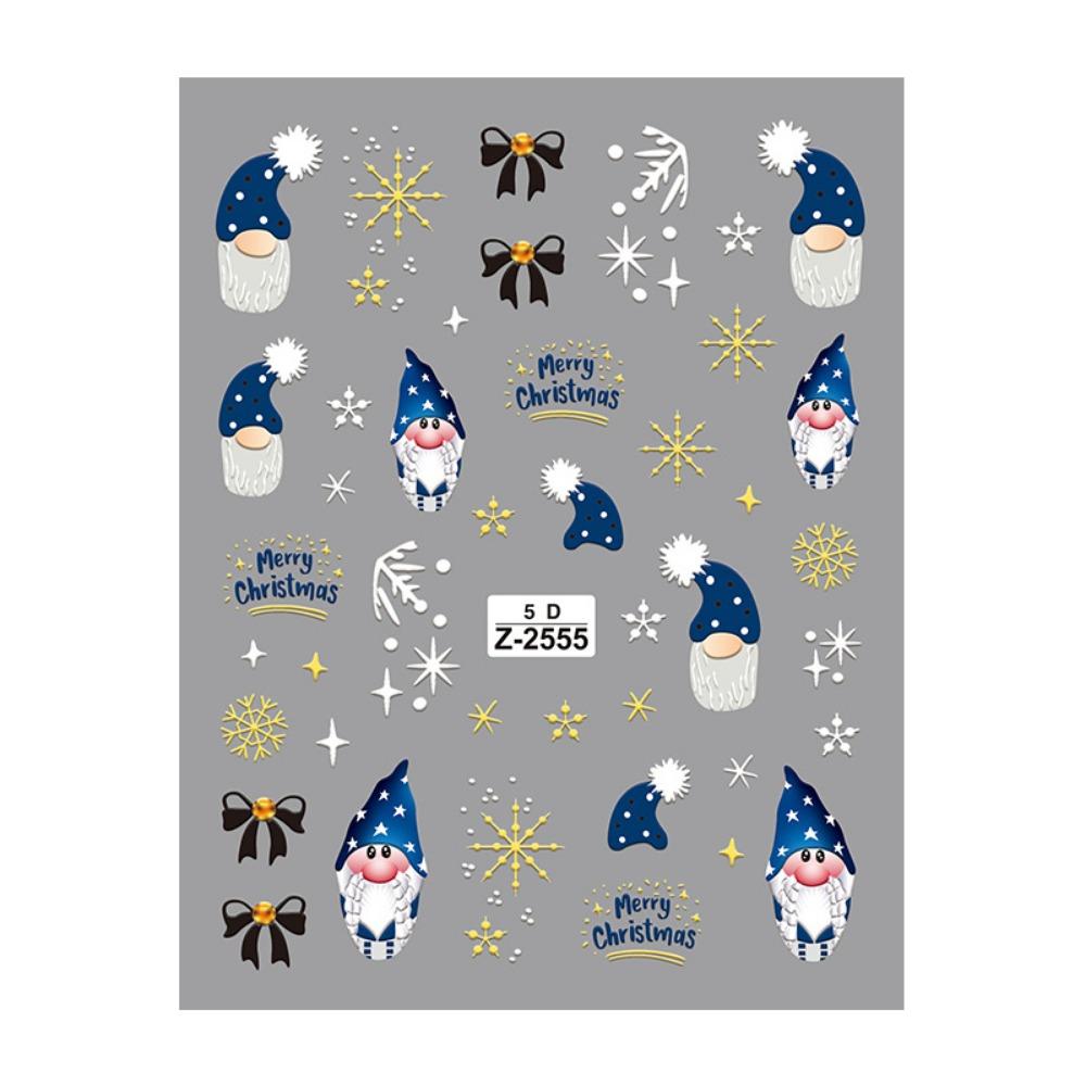 Weihnachtliche Nagelsticker – Schneeflocken- und Schneemannmuster, selbstklebend, mattes Finish, festliche Nageldekorationen zum einfachen Anbringen!