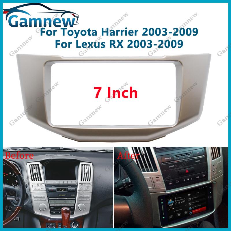 

7-дюймовая 2DIN автомобильная рамка для радиопанели для Toyota Harrier Lexus RX 2003-2009 Комплект рамок Установочная рамка Накладка 202x102mm