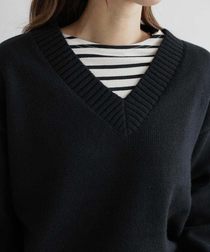 Ppaeppae V-Neck Soft Loose Fit Knit T-Shirt 4 Colors