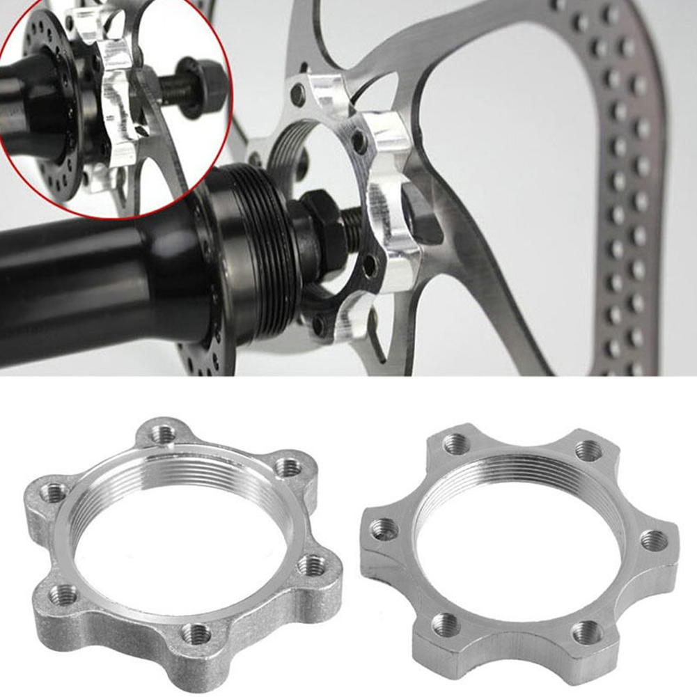 6 Bolt Flange Adapter Freewheel Thread Hubs Disc Brake Rotor 44mm 2PC