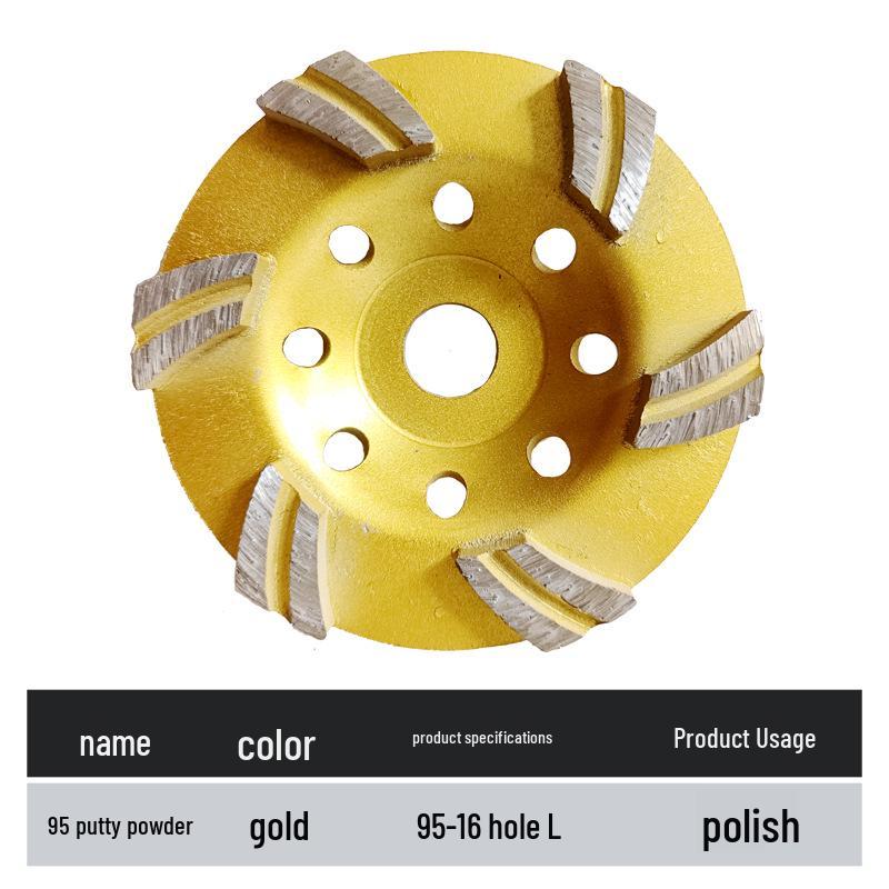 Haowo 100 Grinding Disc with Putty Powder, Double Groove Turbine Design, Diamond Grinding Bowl