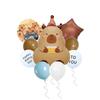 Animal Kapibara Birthday Daisy Flower Aluminum Film Latex Balloon Set Banquet Arrangement Supplies