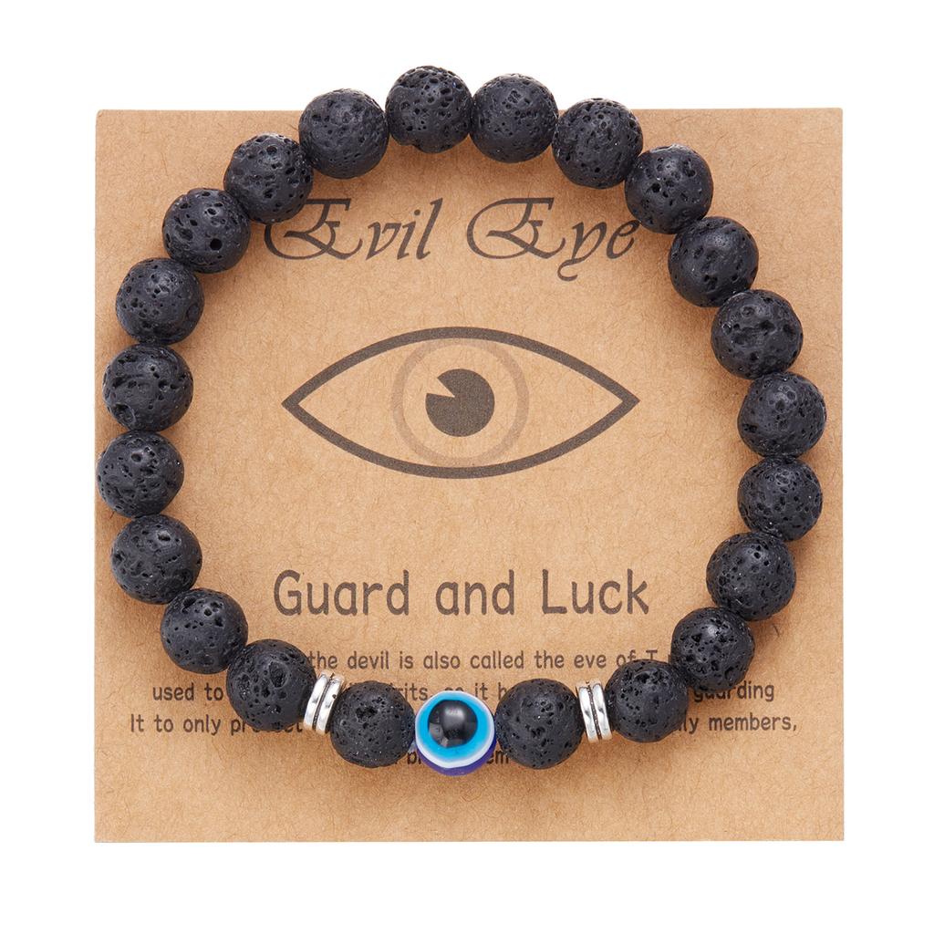 8mm Pink Purple Glass Beads Evil Eye Bracelets for Women Handmade Beaded Resin Blue Eye Bracelet Turkish Lucky Zircon Gifts