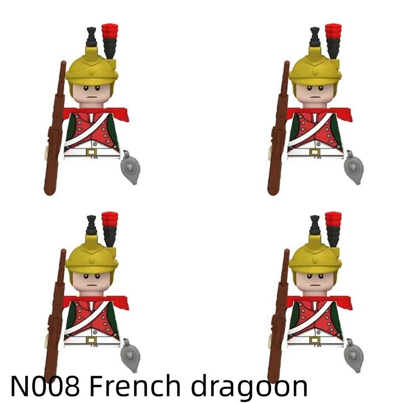 Napoleonische Kriege Militärsoldaten Bausteine WW2 Britisch Frankreich Füsiliere Gewehre Russisch Preußen Fußgarde Steine Kinderspielzeug